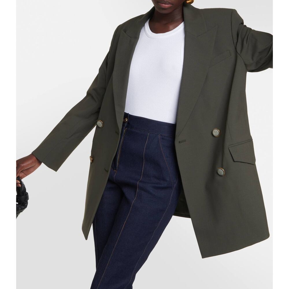 Veronica Beard Dickey Hutchinson Blazer Jacket Loden Green Size XL Wool Coat - Picture 12 of 12
